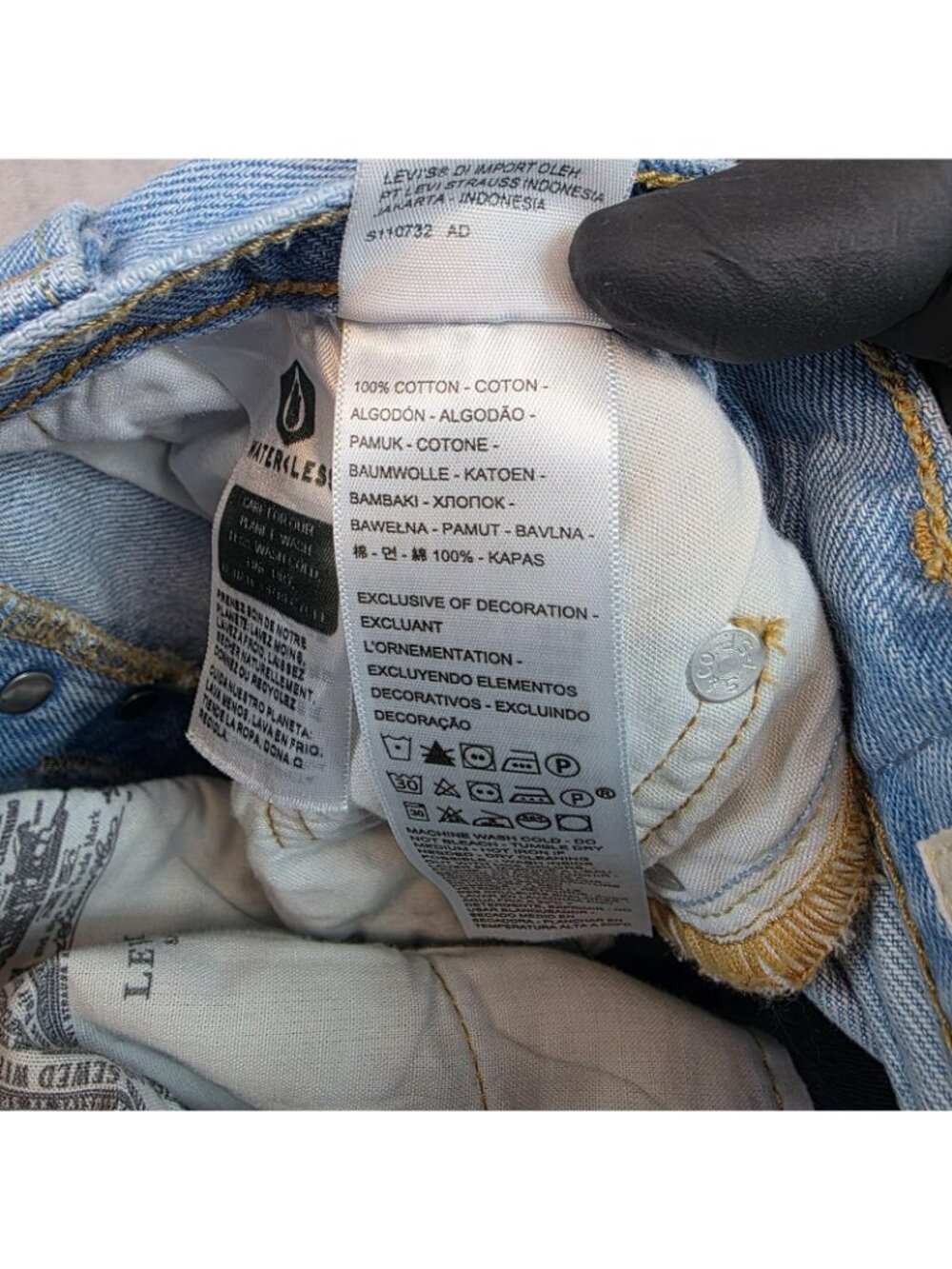 Levis Premium 501 Straight Jeans Womens W23 Blue Light Wash High Rise Denim - Picture 7 of 16